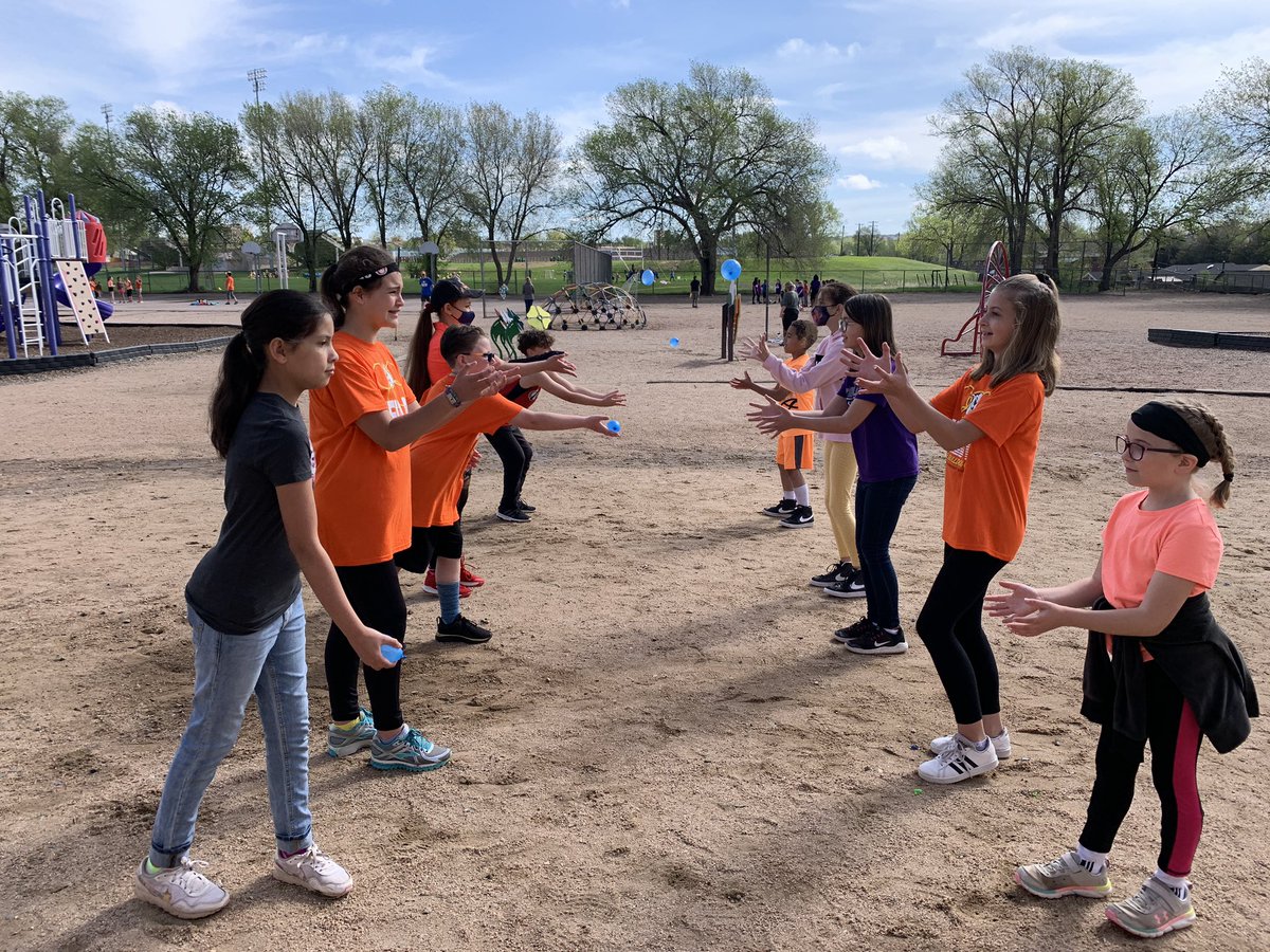 Ms_Scoggin's tweet photo. Extremely thankful that we ended the year with an almost normal field day!! 
I am so sad to say goodbye to this awesome group of 5th graders. I know they will rock middle school next year. 🧡 https://t.co/6hfuHeC0vB
