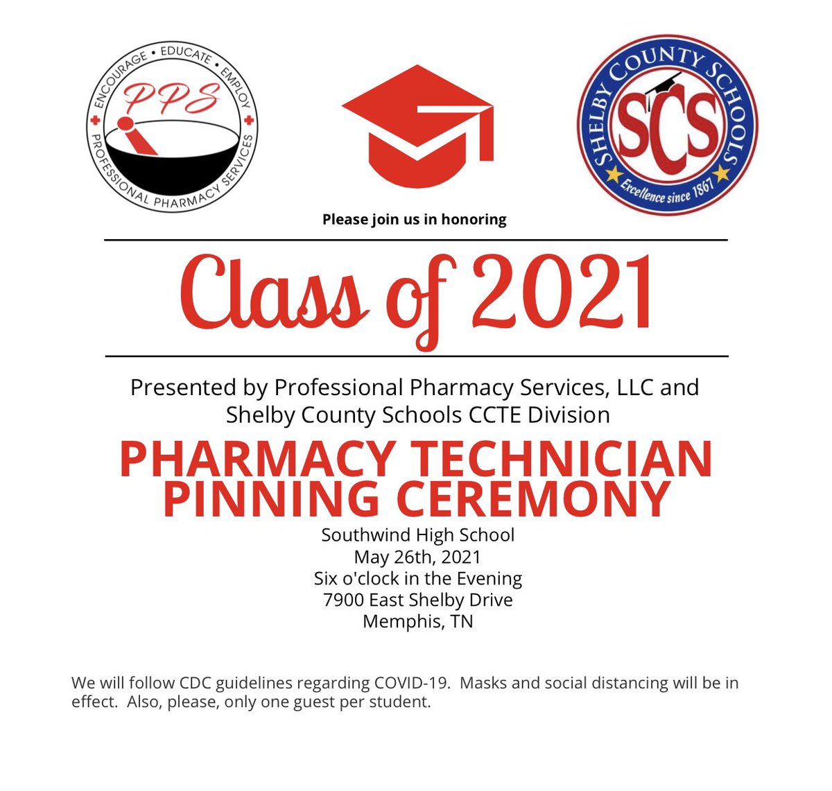 PrincipalMosby's tweet photo. And just like that...We have pinned our 2021 Pharmacy Tech Students! Congrats to each of them for completing the program successfully! Now go on &amp; be great! https://t.co/kWzABMbyOT