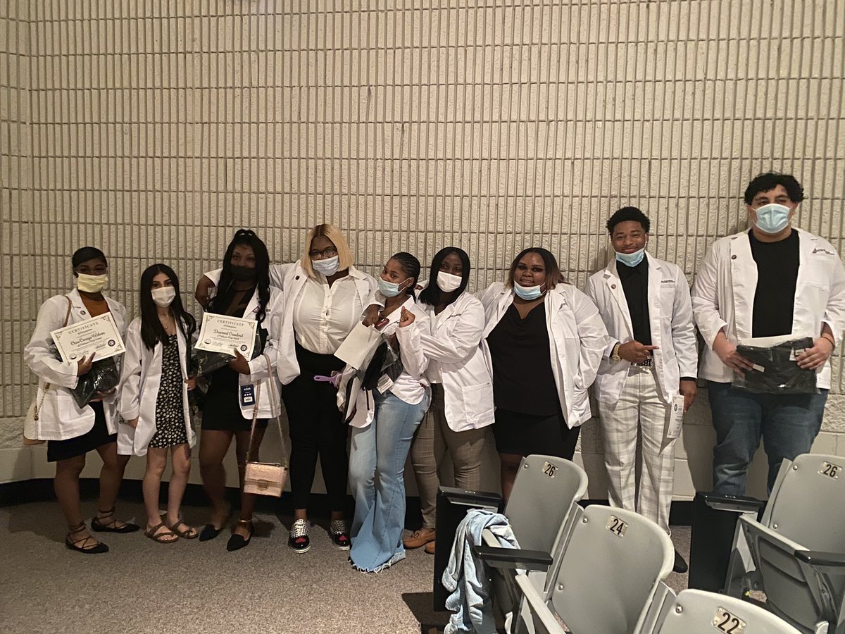 PrincipalMosby's tweet photo. And just like that...We have pinned our 2021 Pharmacy Tech Students! Congrats to each of them for completing the program successfully! Now go on &amp; be great! https://t.co/kWzABMbyOT