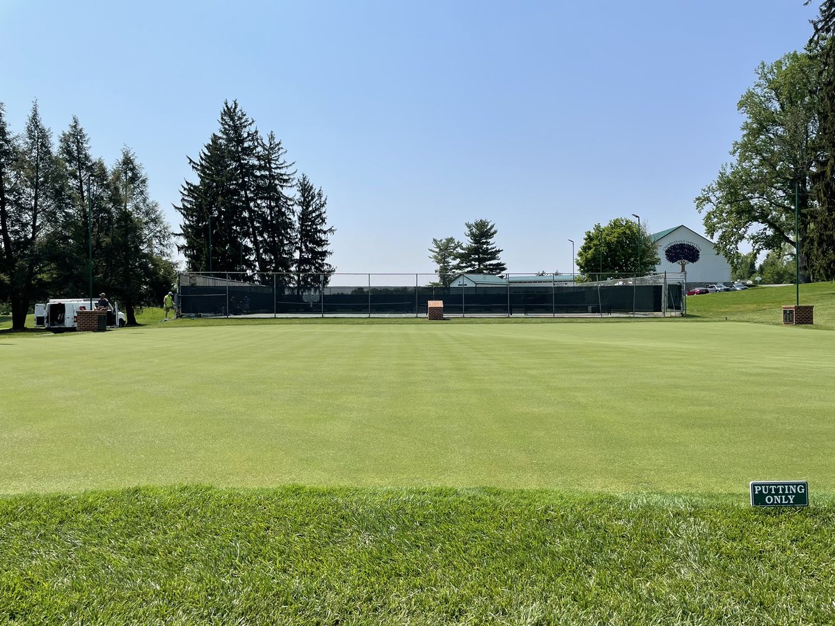 TurfCocky's tweet photo. One week shy of a year. Progress continues @ChambersburgCC. New Putting Green opens this Friday! #Golf #TurfsUp https://t.co/jR7iRPdsLz
