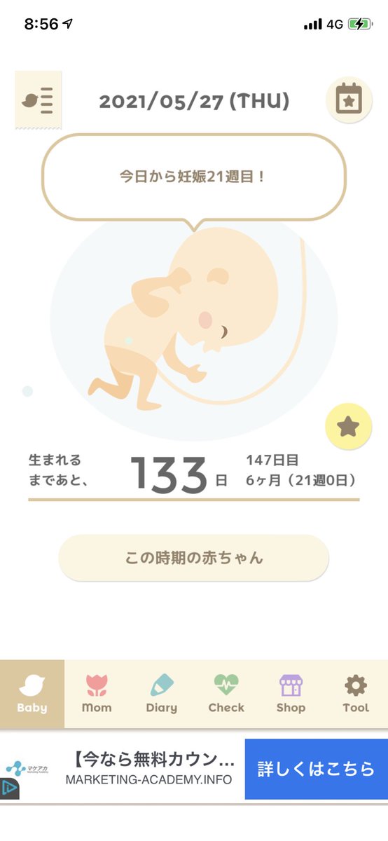 Yu Sei ちびさん21w突入 お腹がはち切れそうな程大きくなって 毎日痛いぐらいの胎動がしょっちゅうで元気いっぱいなちびさん お腹の中でゆっくり出来るようにできる限りゆったり過ごすように心がけようと思う 妊娠6ヶ月 妊娠21週 妊娠