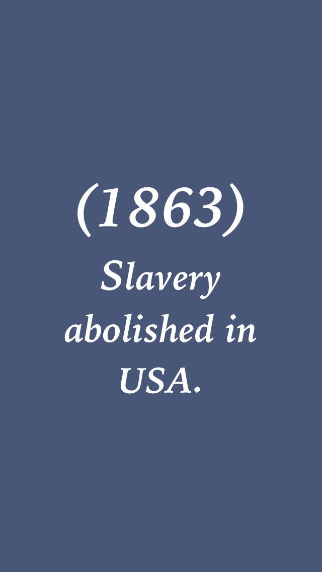 DondivaLearning's tweet photo. (1863)
Slavery abolished in USA. 
#DidYouKnow #Learning https://t.co/bQwxVg2DAU
