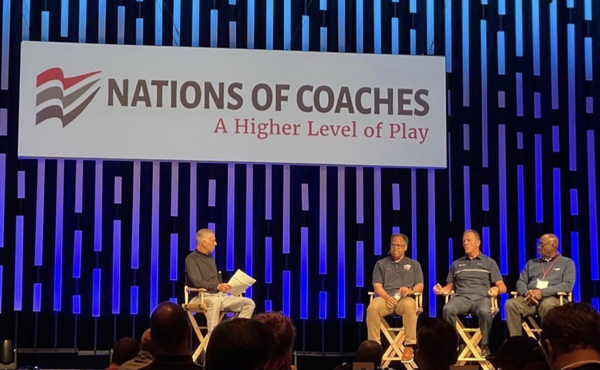 OldLazyDog's tweet photo. My first Nations of Coaches #LegacySummit is in the books - Many thanks to the following:
@CoachJimmyDykes
2021 NCAA Champion @BUDREW
Homer Drew
@LibertyMBB_ Coach Ritchie McKay
@ChickfilA Scott Stover
@Coach_Lightfoot
Coach Dale Clayton @CoachPeteWehry
@tommykyleNOC https://t.co/TuOgyulMwy