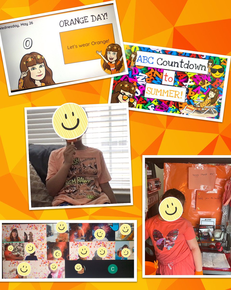 Today was O for Orange Day! It was too hot and loud (cicadas) for Outside Day! #fcps #firstgrade