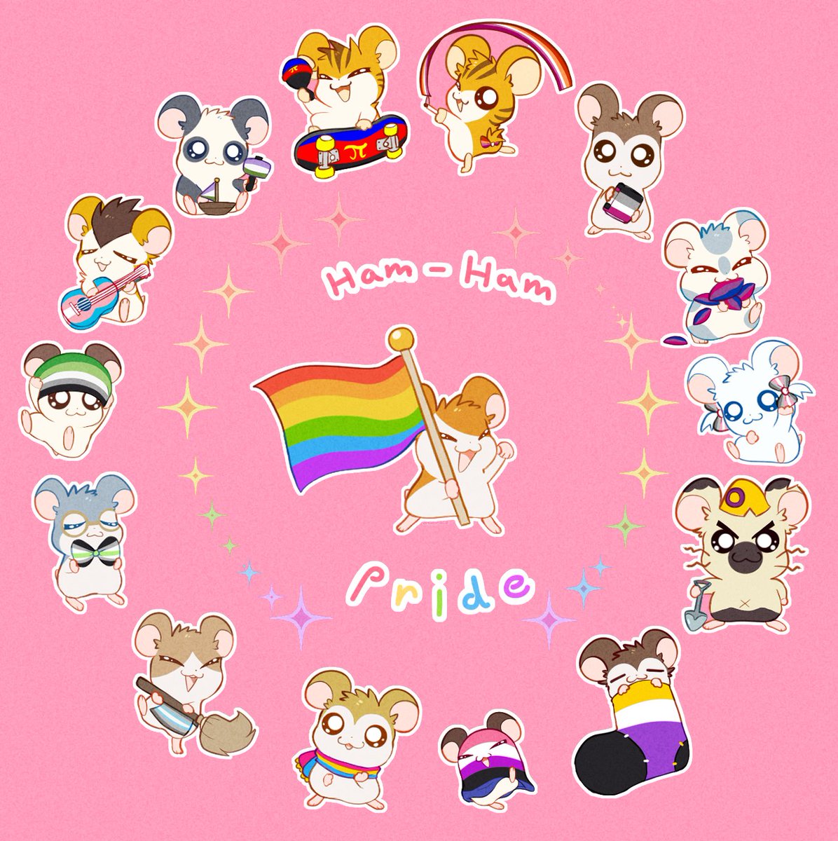 🏳️‍🌈HAPPY EARLY PRIDE MONTH!!!💖FROM HAMTARO AND THE HAM HAMS🌈