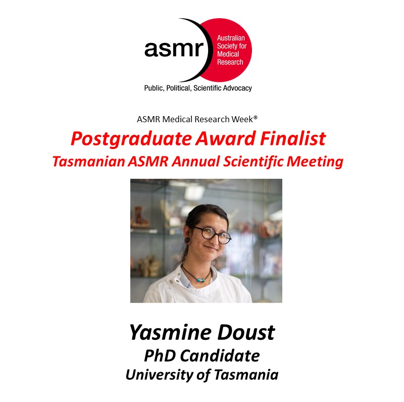 The Australian Society for Medical Research (ASMR) (@theasmr1) on Twitter photo Yasmine Doust <a href="/y_doust/">Dr Yasmine Doust</a> of <a href="/WickingDementia/">WickingDementiaCentre</a> <a href="/UTAS_/">University of Tasmania</a> will present their talk titled:
Recovery after a concussion; if in doubt sit them out. Yasmine Doust <a href="/y_doust/">Dr Yasmine Doust</a> of <a href="/WickingDementia/">WickingDementiaCentre</a> <a href="/UTAS_/">University of Tasmania</a> will present their talk titled:
Recovery after a concussion; if in doubt sit them out.