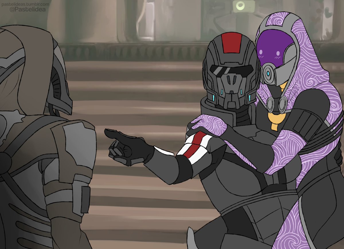 Pastelidea's tweet photo. Doing Tali’s loyalty mission like- 
#MassEffect https://t.co/Cufw6nkrz4