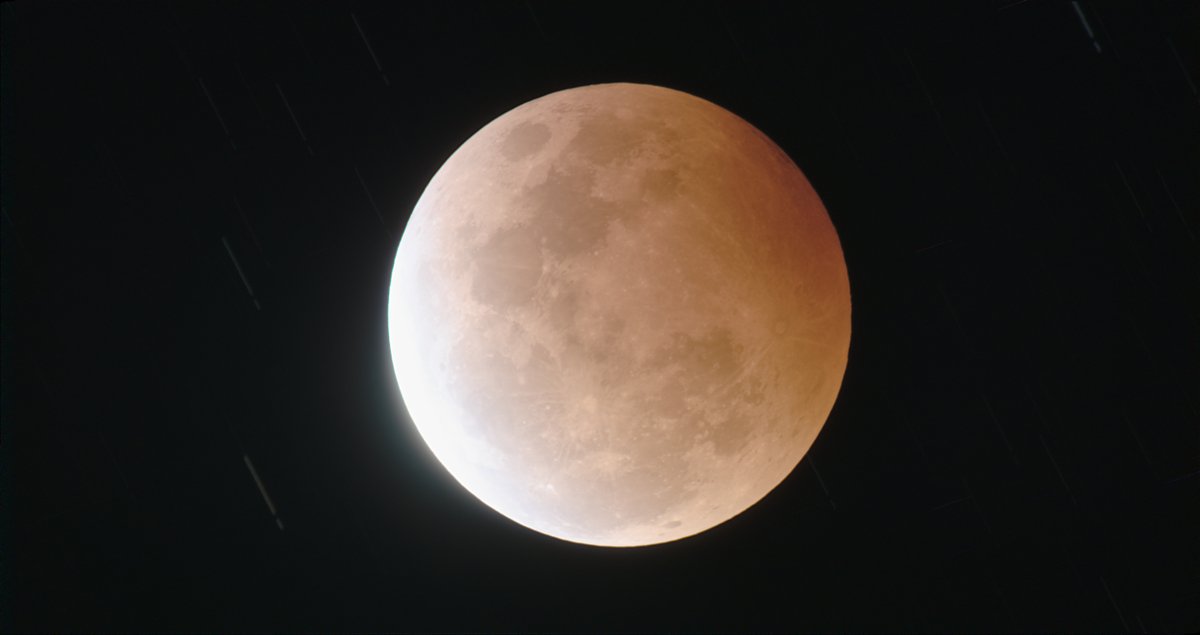 Another image from last nights Lunar Eclipse.  Because it was a 15minute exposure you can see some trailed stars in the background.