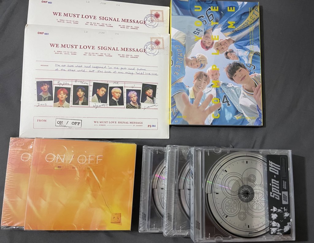 selenatan0126's tweet photo. Are there any Filipino friends who like onf?
As I am about to leave the Philippines, there are some Kpop albums that cannot be taken away. Now friends in need can contact me.  Only in Manila, you need to pay the grab fee yourself!
  （The album is only pb+cd.） https://t.co/QYA381CW7w