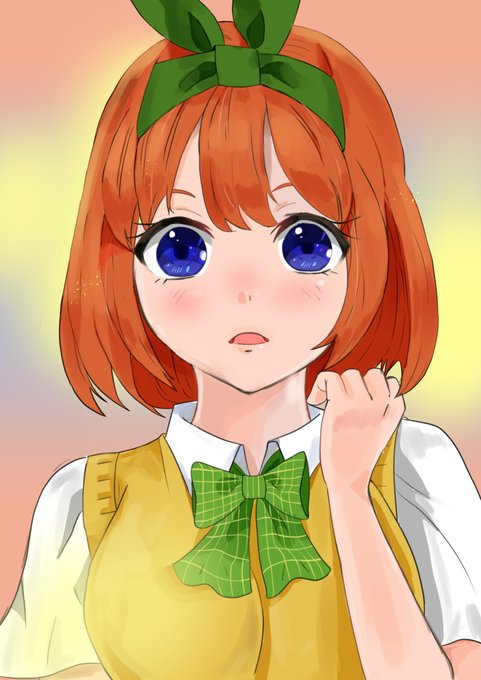 BlooさんがTwitterに投稿した中野四葉(五等分の花嫁)のイラスト。