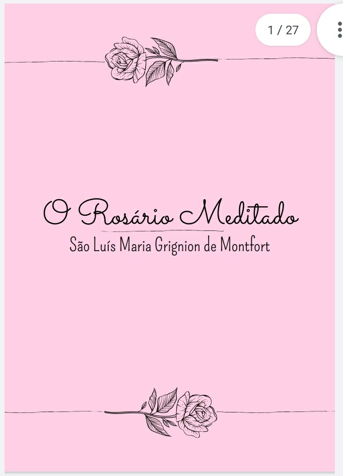 ana_borgessc's tweet photo. Pessoal fiz um pdf das Meditações do Rosário por São Luís Maria Grignion de Montfort.
Em cada Ave-Maria tem uma frase sobre o mistério meditado, está me ajudando muito na oração do terço.

Quem puder dar Rt para chegar em mais pessoas, fico agradecida
https://t.co/eGBbdalJbO https://t.co/TujWopyRx7