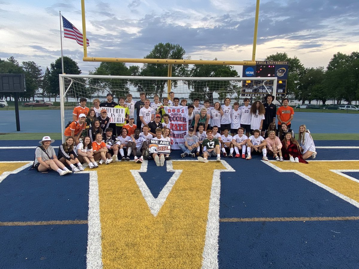 sbl_boys_soccer's tweet photo. Congrats to the boys on making it to STATE with a 4-0 win over Storm Lake. We set this goal a long time ago. For the boys to work as hard as they did and accomplish this feat is just surreal. These boys make me a proud coach! You did it boys! On to STATE! #WarriorPride https://t.co/o4AgK66rhm