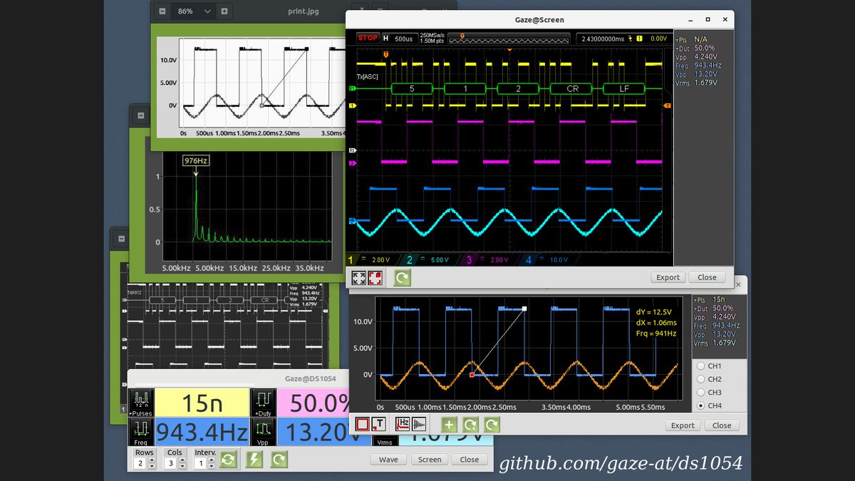 gzunigah's tweet image. Yet Another Rigol DS1054Z Viewer bit.ly/3hWKzZe #ToolHacks #freepascal #linux