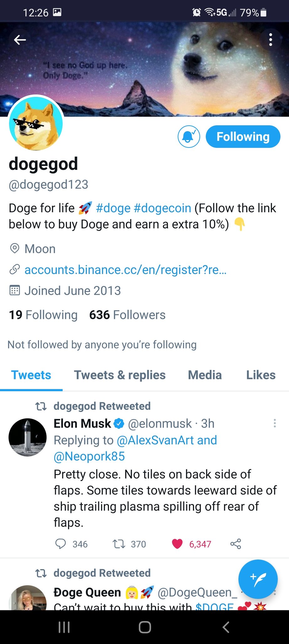 Dogegod Chairwomandoge Sending One Random Person 100 In Doge To Enter Follow Retweet Like Must Be Following So I Can Dm You Dogecoin Doge Twitter