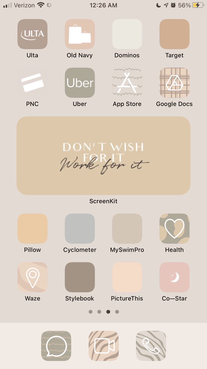 frankenankle's tweet image. Periodic phone revamp. Went with neutrals and patterns this time. Boy, I love #ScreenKit and their designs 😅