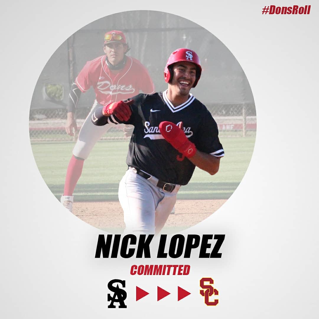 SACDons's tweet photo. Shout out to all of our recent baseball commits! A TON of talent on this year's team. 👏👏👏

Nick Lopez ➡️ @USC_Baseball
James Williams ➡️ @ucdavisbaseball 
Josh Haley ➡️ @LBDirtbags
Knolton Clark ➡️ @KUBaseball
Shane Carey ➡️ @CSUNBaseball

#DonsMovingOn #DonsRoll https://t.co/4TWIZxfE4o