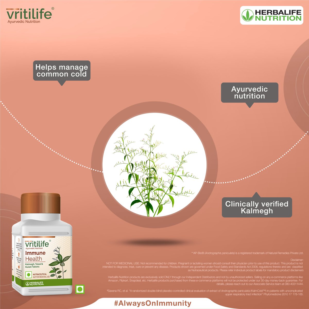 Herbalifeindia's tweet photo. Protect your body from common cold with the science of Kalmegh. This ayurvedic herb supports your immunity. #AlwaysOnImmunity https://t.co/OdTs3LtdrG