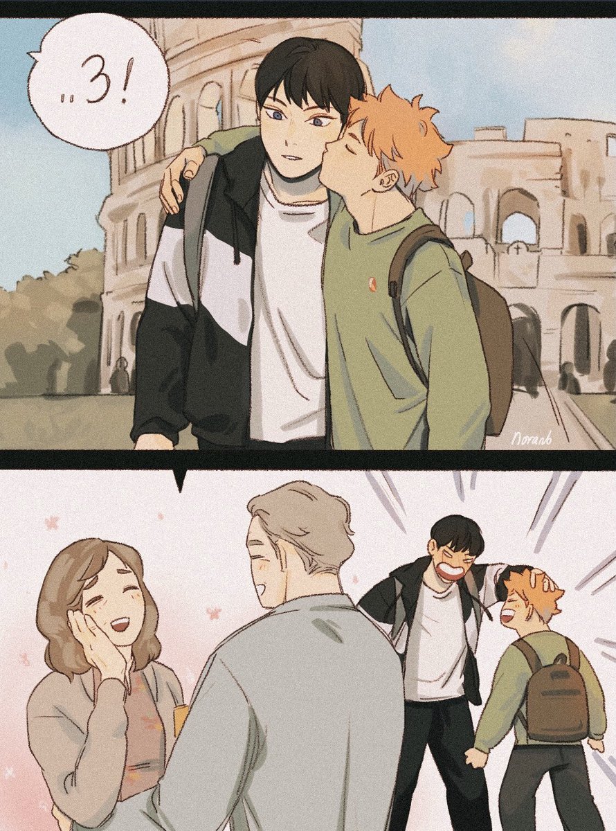 kagehina go to italy and test their selfie skills (and get some fans?) 