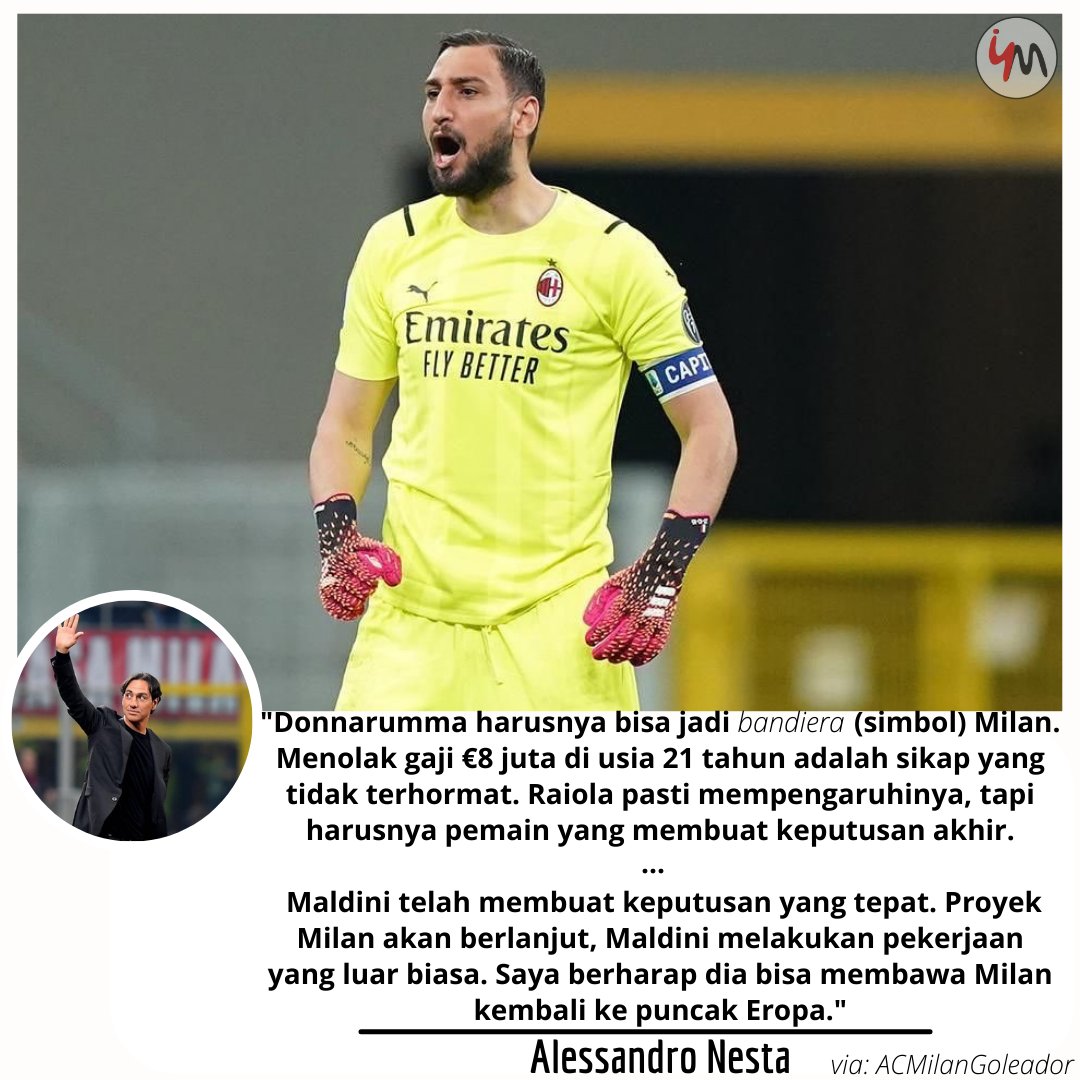 Kata Alessandro Nesta tentang drama Donnarumma