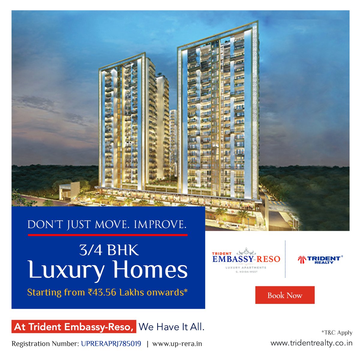 TridentRealty_'s tweet photo. Book your spot in Greater Noida's fastest-growing hotspot for luxury homes. To learn more about Trident Embassy-Reso, call us on 7880009393 today!

#trident #tridentembassy #tridentreso #luxuryhome #3bhk #4bhk #property #greaternoida #ncr #modernamenitites #newhome #justmoveit https://t.co/OarVfp6Qkf