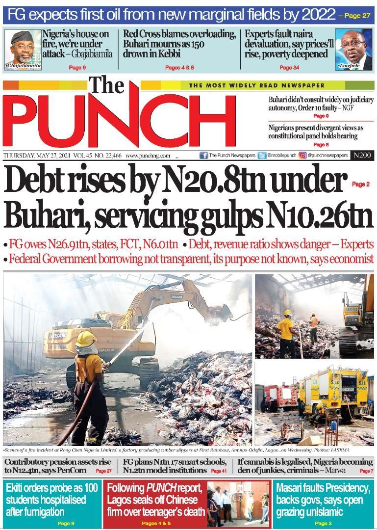 Top Headlines Across Newspapers Today May 27 21 Spread Ng