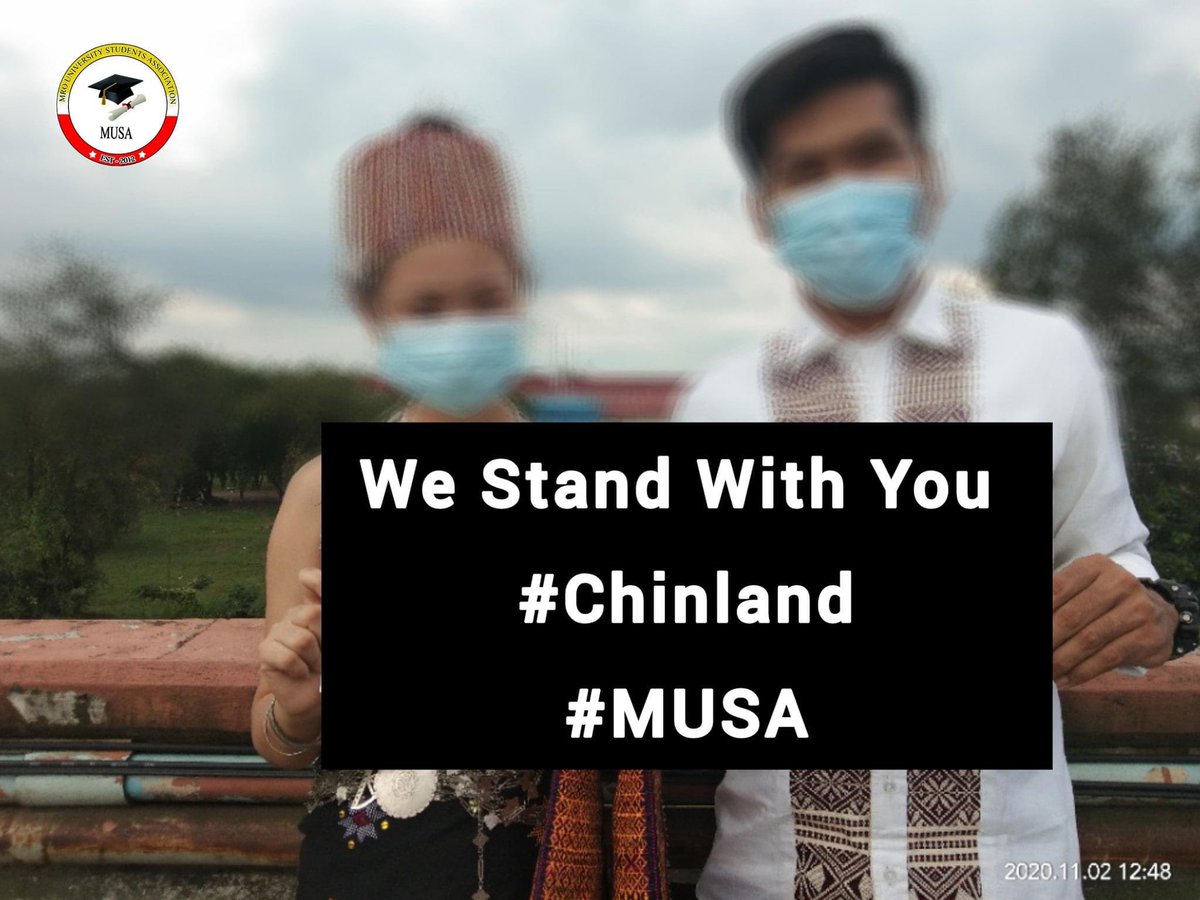 kai87076387's tweet photo. Myo (Khami) University students stand with war victims in Chin State.
#WhatsHappeningInMyanmar #May27Coup https://t.co/fPi3kww8nt