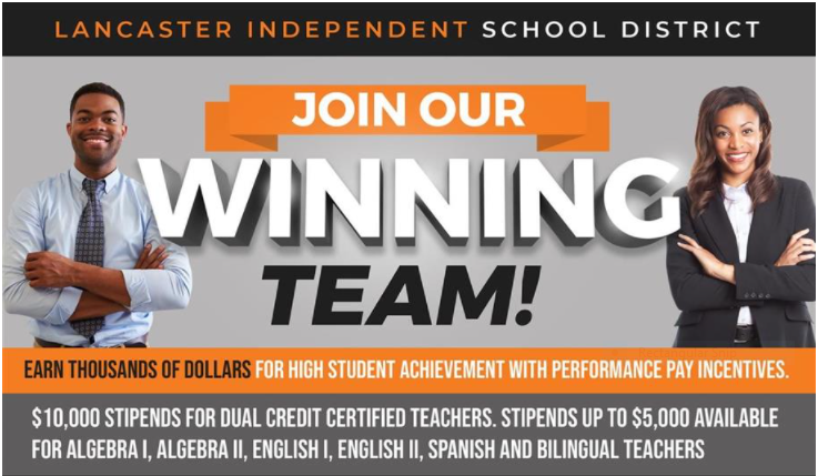 Lancaster ISD #Teacher and 
#Paraprofessional Virtual Job Fair
Wednesday, June 9, 2021
1:00PM - 4:00PM

Speed interviews will be conducted with all campus leaders!

To register for the LISD Virtual Job Fair, click forms.gle/iaibC4odzevzFJ….

<a href="/UNTDallas/">UNT Dallas</a> @UNTDcareers