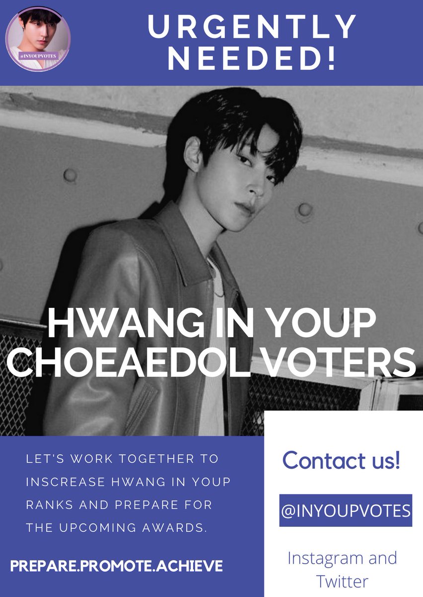 INYOUPVOTES's tweet photo. 📣[VOTING TEAM RECRUITMENT]

Inyouppies  award season is coming ! We need more manpower to help us strengthen our voting powers. Join us now! And be a part of our team in Choeaedol.
If you are not familiar with it, don't worry! We will give you tutorials. DM us now!

#HwangInYoup https://t.co/Y1Pyo4PnLf