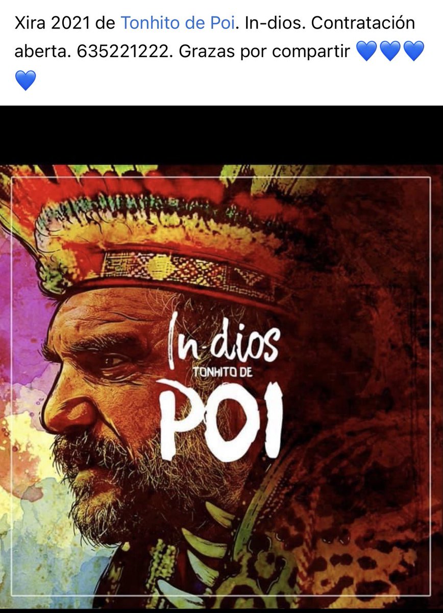 Tonhitodepoi's tweet photo. Comenza a Xira 2021 presentando In-dios. #xira #gira #indios #music #musica #tonhitodepoi
XQuatro. https://t.co/5io0hfg8tu