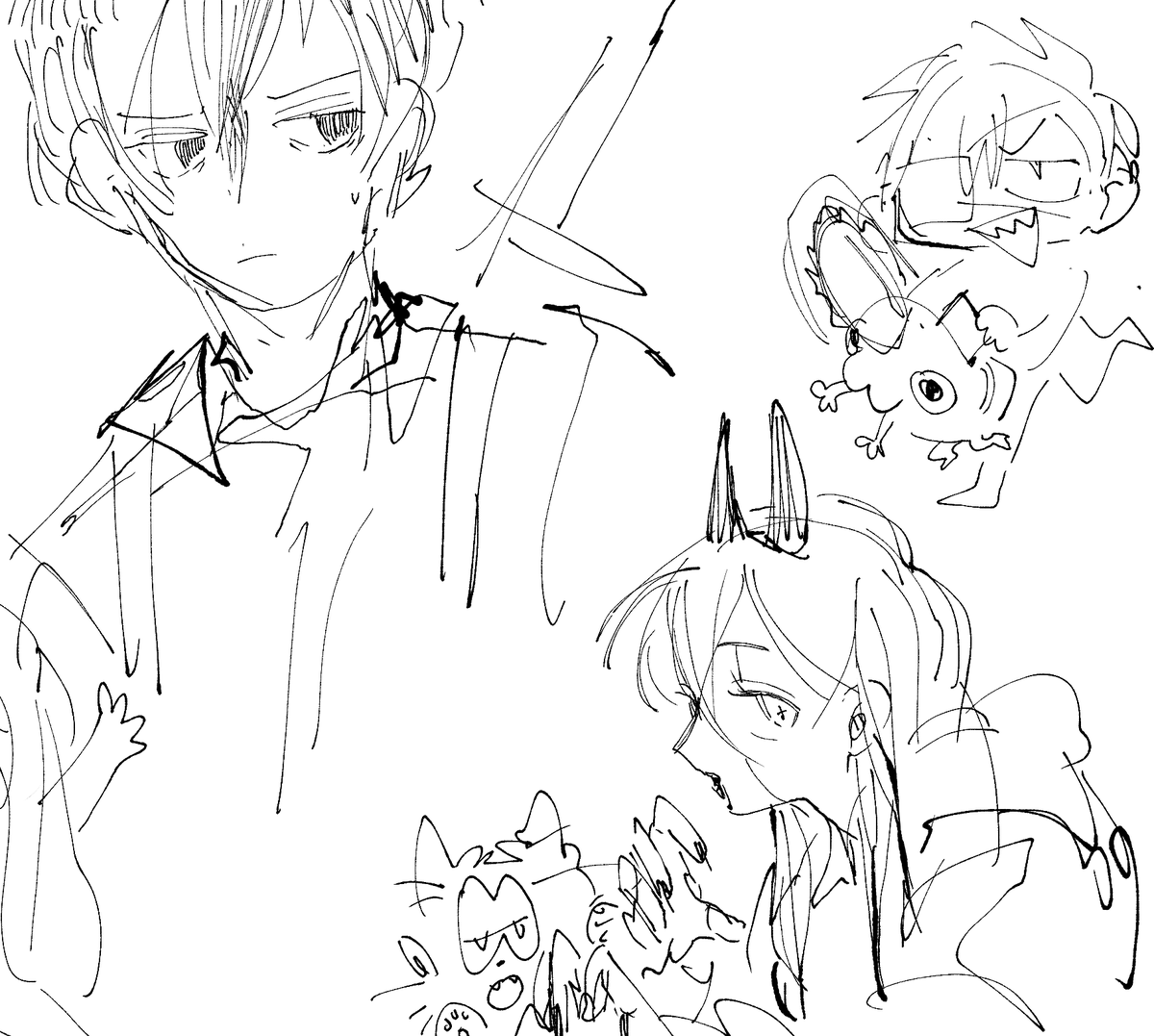 found more chainsaw man doodles HAHA 