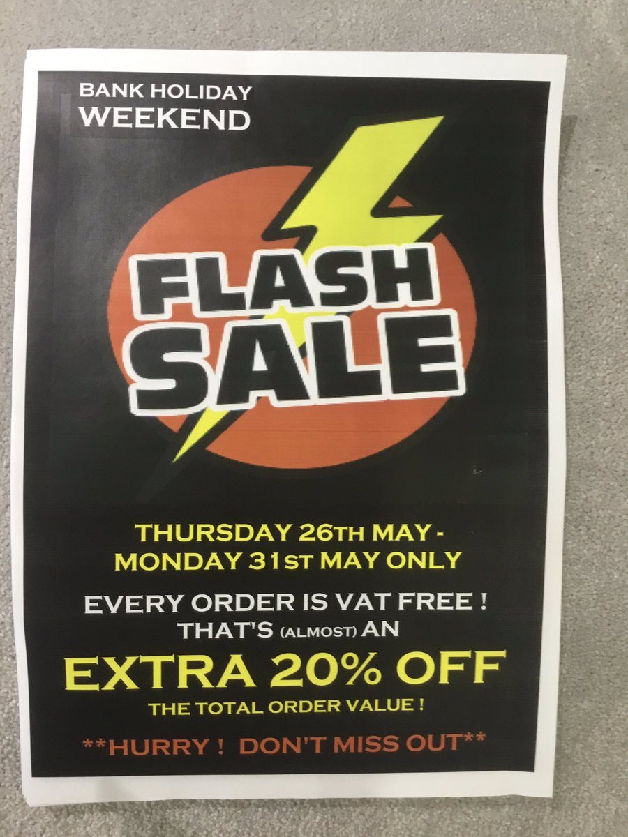 It’s on all Weekend - Every Order is VAT FREE !   That’s (almost) 20% OFF the total order value on every type of flooring !