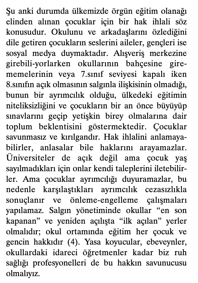 gulpamukcu's tweet photo. 7.sınıf kapalı iken 8.sınıfın açık olmasının salgınla ilişkisi yoktur. Bu ayrımcılık çocukların bir an önce büyüyüp sınavlarını geçip yetişkin birey olmalarına dair toplum beklentisini yansıtmaktadır. @DrTomrisCesur @MErgin_10 @BurcinNlbntgl @DrSevcan_TR  
https://t.co/sJ6coqxy0b https://t.co/8TRZEdoZL6