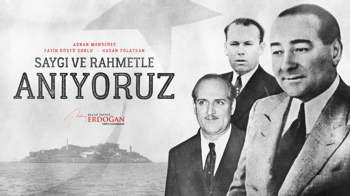 Türkiye’ye siyasi, sosyal ve ekonomik bakımdan ağır bedeller ödeten darbeler silsilesinin ilki olan, yarası milletimizin kalbinde hala kanayan #27Mayıs darbesinin yıl dönümünde, darbeciler tarafından idam edilen merhum Adnan Menderes ve arkadaşlarını rahmetle yâd ediyorum.