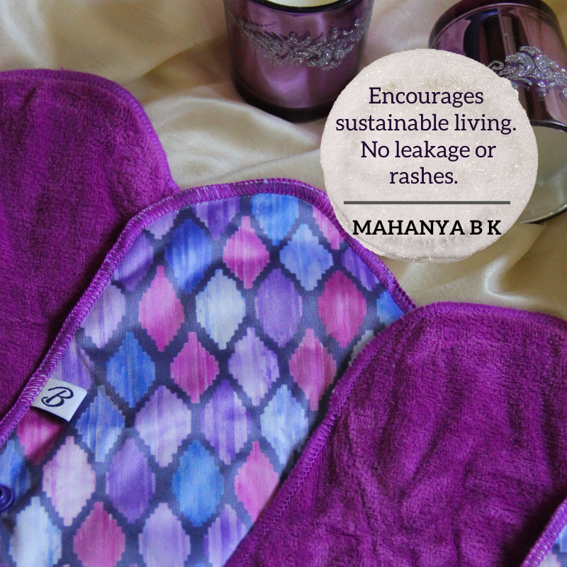 BhoomiClothPads's tweet photo. Bhoomi pads user Mahanya BK says "Bhoomi cloth pads are really worthy. So comfortable and I do not feel that I am wearing one on my periods. It encourages sustainable living and also no rashes, leakages or any other discomfort." 
Thanks for your #review Mahanya
#clothpads https://t.co/2LkPu9RdMR