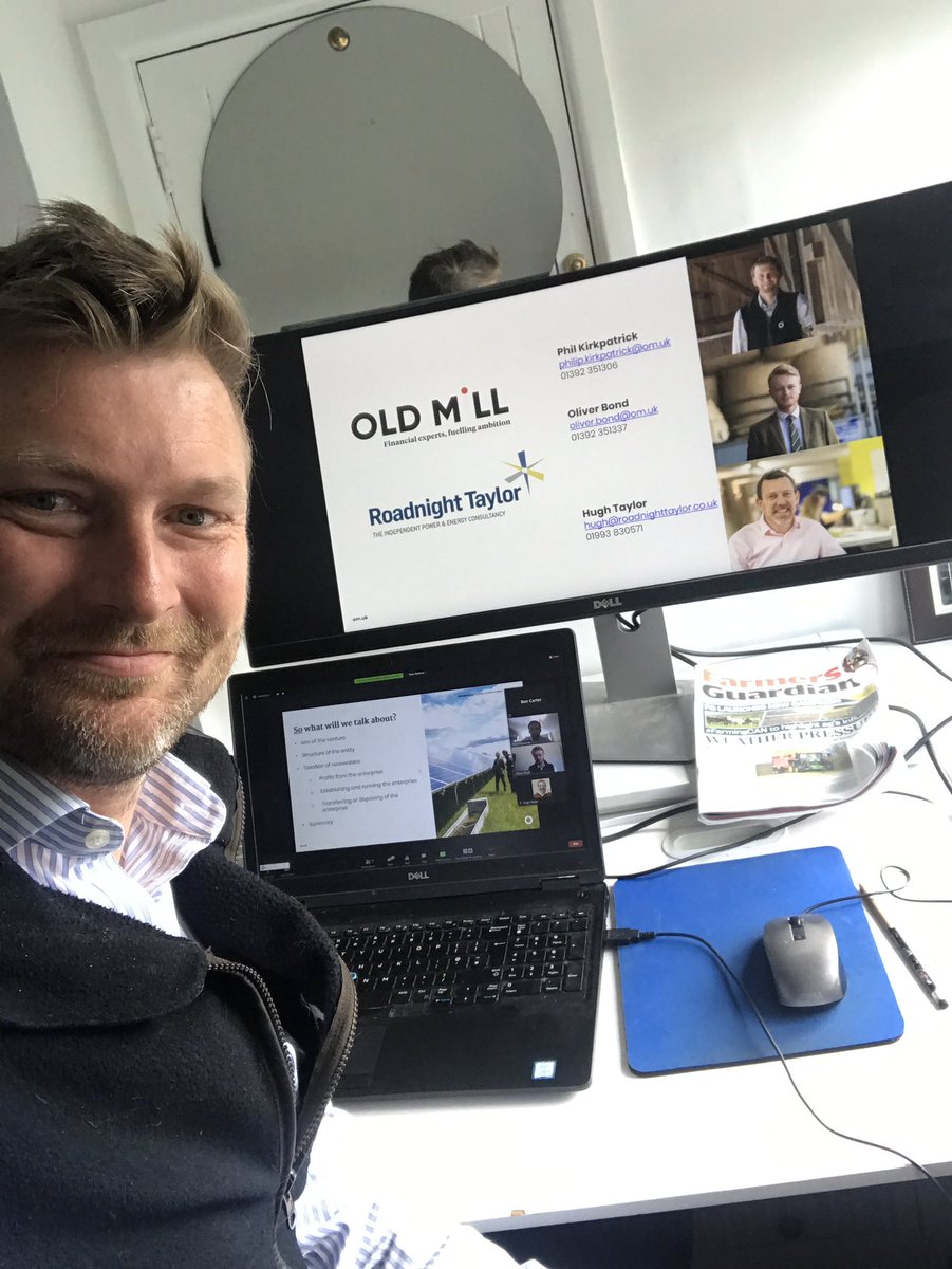 And we are live!  <a href="/RoadnightTaylor/">Roadnight Taylor</a> <a href="/OldMillAFP/">Old Mill</a>  Renewables Webinar here we go.