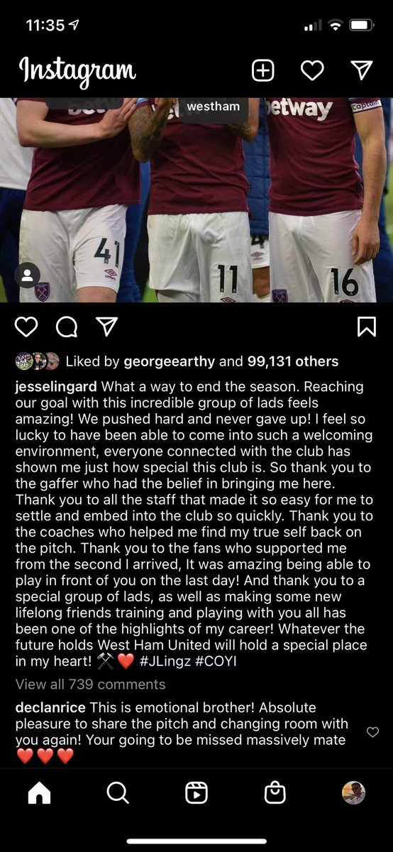 IronsUndercover's tweet photo. @westhamtransfer @JesseLingard Look at Rices comment he’s going 100% https://t.co/r3QvOOTqIM