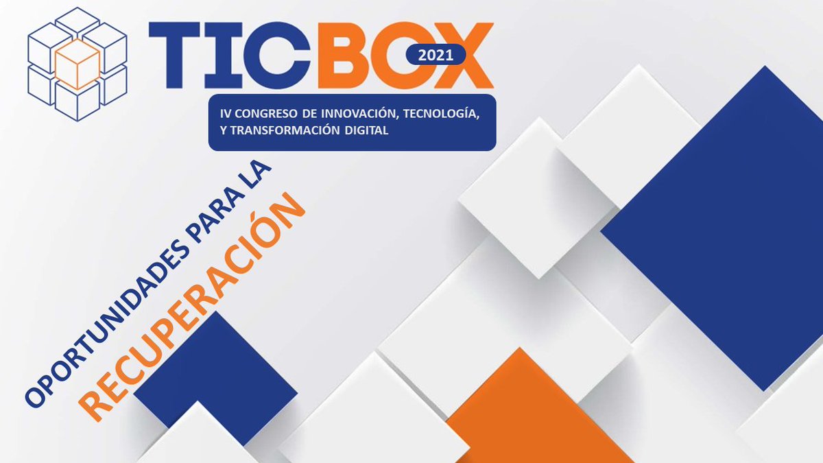 AlliedClusters's tweet photo. Event recommendation to our Spanish speaking community: Take part in #TICBOX 2021, congress of #innovation, #technology, and #digital #transformation organised by @ClusterIDiA!
The first session "Towards a green, digital, and resilient recovery" is on Monday, 31/05, 8:30-9:30⬇️ https://t.co/elB65MajYo