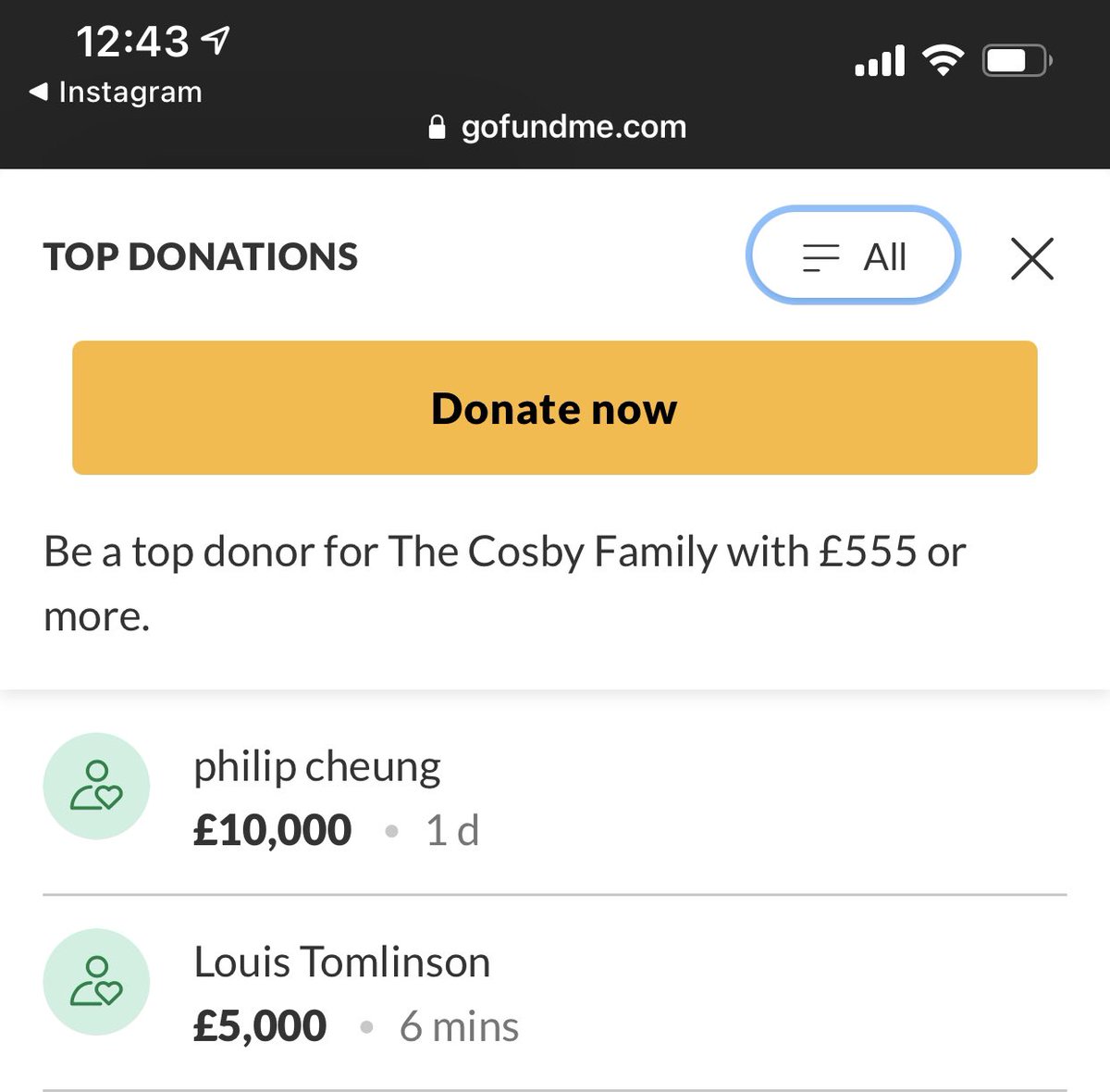 alwayslhl's tweet photo. louis donated £5000 to #BackingNoah https://t.co/ifCBGOffw2