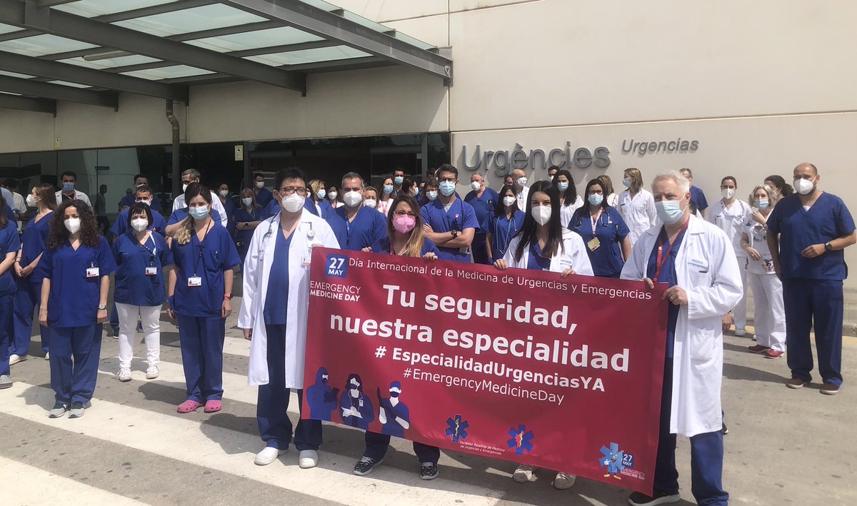 Gracias a todos los que nos habéis apoyado en el día de hoy. Servicio de Urgencias de <a href="/HospitalLaFe/">HospitalLaFe</a> de Valencia, una suerte poder trabajar con vosotros. EXIGIMOS #EspecialidadUrgenciasYA <a href="/SEMES_CV/">SEMES_CV</a> <a href="/SEMES_/">SEMES</a> <a href="/sanidadgob/">Ministerio de Sanidad</a>
