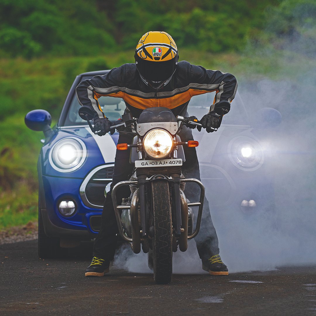 MyMotoringWorld's tweet photo. The Mini’s aggression is cheerful, while the Conti GT’s is gentlemanly, and both are equally gratifying. Both these machines feel like occasions, but they don’t have to be occasional. 

(1/2)
@royalenfield @MINIOfficial_IN  #MiniCooperSconvertible #CooperS #ContinentalGT https://t.co/rJaETsNWS0