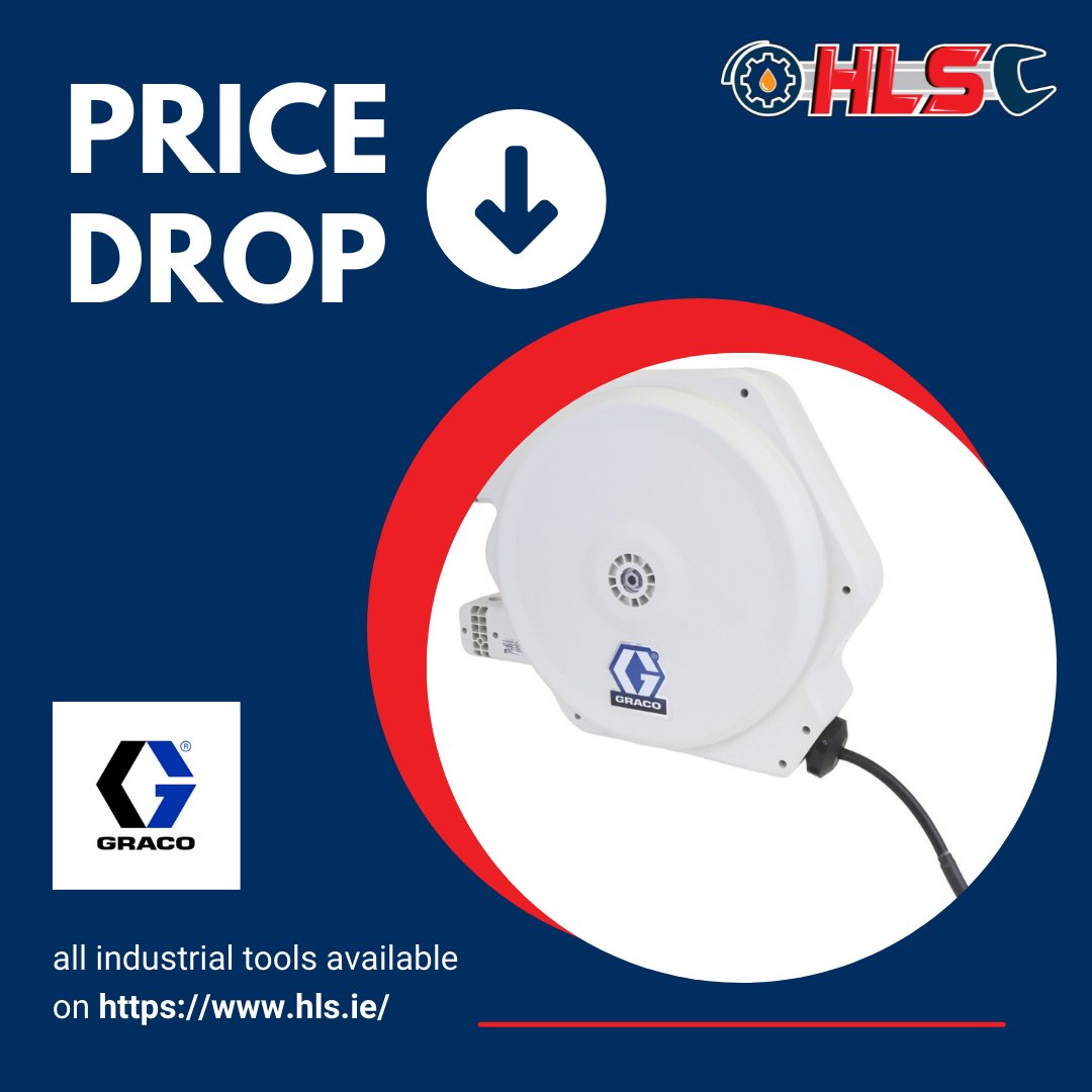 HLSToolStore's tweet photo. PRICE DROP on these Graco Hose Reels -  ⬇️ 30% - 50% OFF!!! ⬇️

They are the perfect hose solution as they reduce clutter and increase workplace safety with a Graco one-piece enclosed hose reel.

Order online https://t.co/1NaRuOGQvM or In-store 01 8353208

#hls #hlsashbourne #gra https://t.co/0yqrRfQ9b8