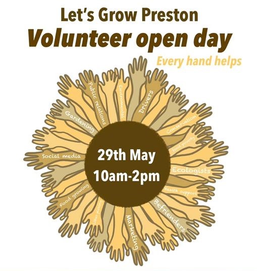 PrestonParks (@parksinpreston) on Twitter photo Join <a href="/LetsGrowPreston/">Let's Grow Preston</a> at their #OpenDay on Sat 29 May, 10am-2pm
Find out what they do & volunteering opportunities within your community
🪴🌺🌿🌻 Join <a href="/LetsGrowPreston/">Let's Grow Preston</a> at their #OpenDay on Sat 29 May, 10am-2pm
Find out what they do & volunteering opportunities within your community
🪴🌺🌿🌻