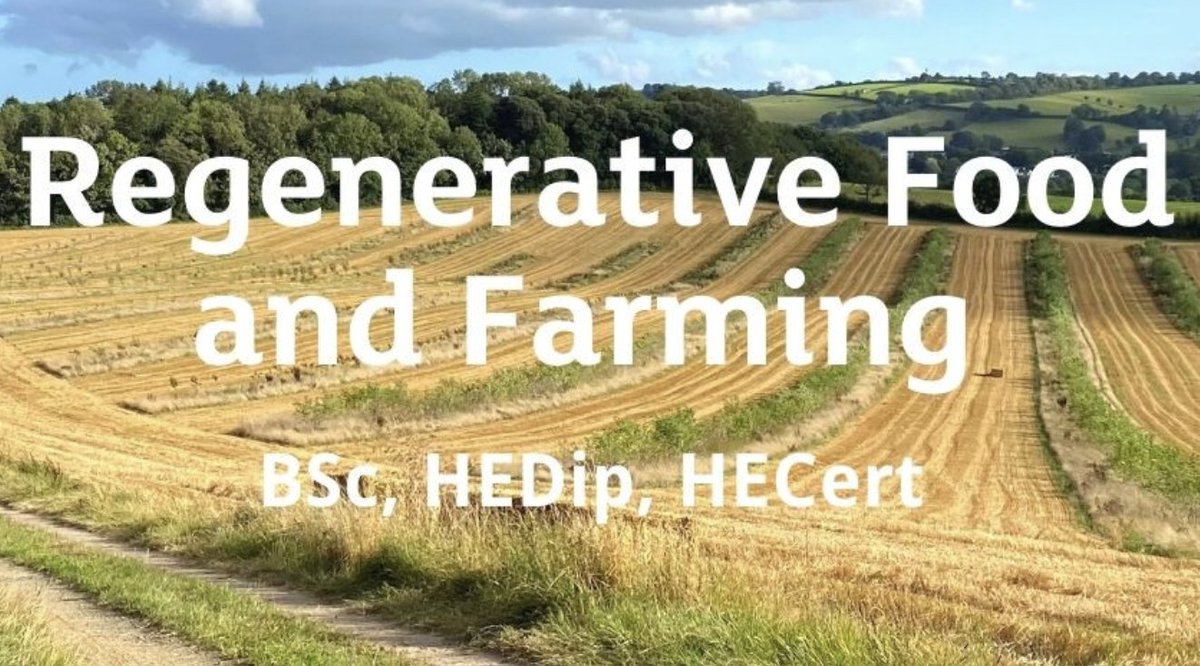 What do we need right now? More regenerative farmers. So this new BSc in Regenerative Food &amp; Farming looks awesome. And important. Please share with your friends looking to start their university experience. <a href="/CarolineAitken3/">Caroline Aitken</a> <a href="/CTRLshiftSummit/">CTRLshift: Shaping our future together</a> <a href="/andygoldring/">Andy Goldring</a> @Permaculture_uk