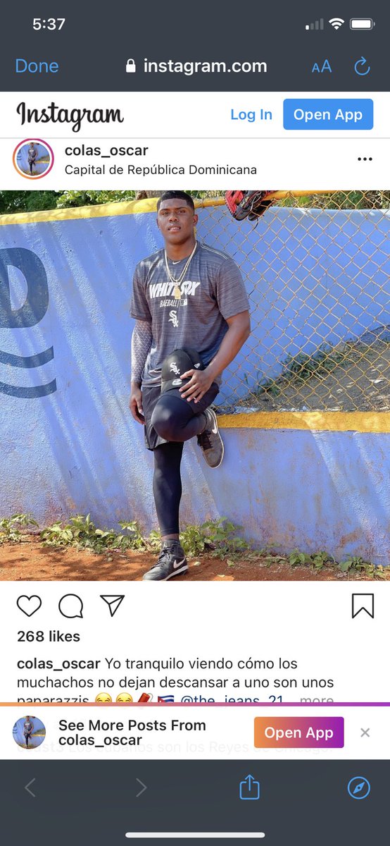 Oscar Colas looks 🔥 in #WhiteSox gear.