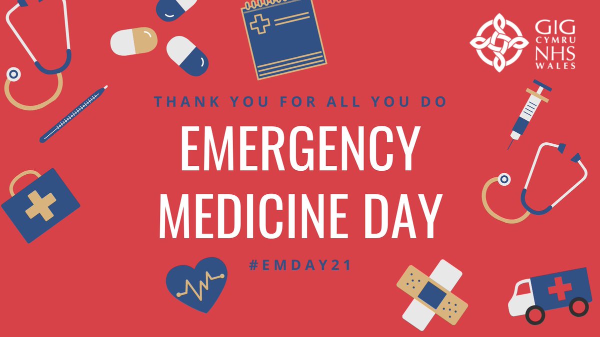 Today we celebrate Emergency Medicine day! To all of our colleagues across Urgent & Emergency care we thank you for all you do! #EMday21 #EmergencyMedicine #KeepWalesSafe