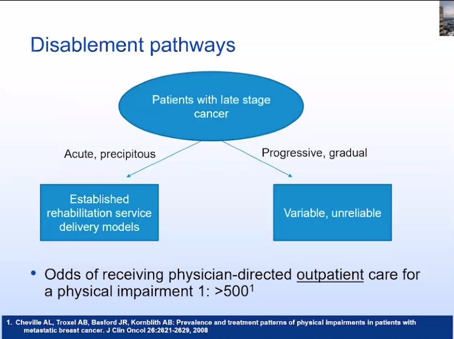 POCOG1's tweet photo. #IPOS2021 Plenary 1 Prof Andrea Cheville on #rehab in cancer populations. What happens to most people with #advcan? They decline slowly & are not referred
#SuppOnc #PsyOnc https://t.co/894mi4kEfj