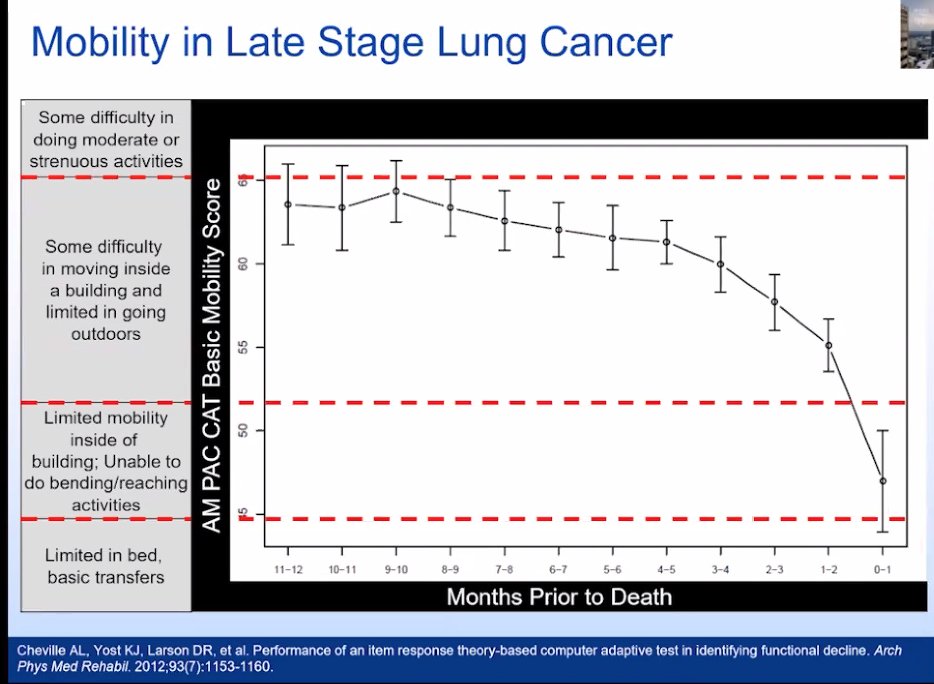 POCOG1's tweet photo. Importantly, the slow deterioration of mobility in late stage #LungCancer is depicted here.
#IPOS2021 #Rehab #AdvCan
#LCSM @TOGAANZ #GeriOnc https://t.co/FIkWmnmPt6