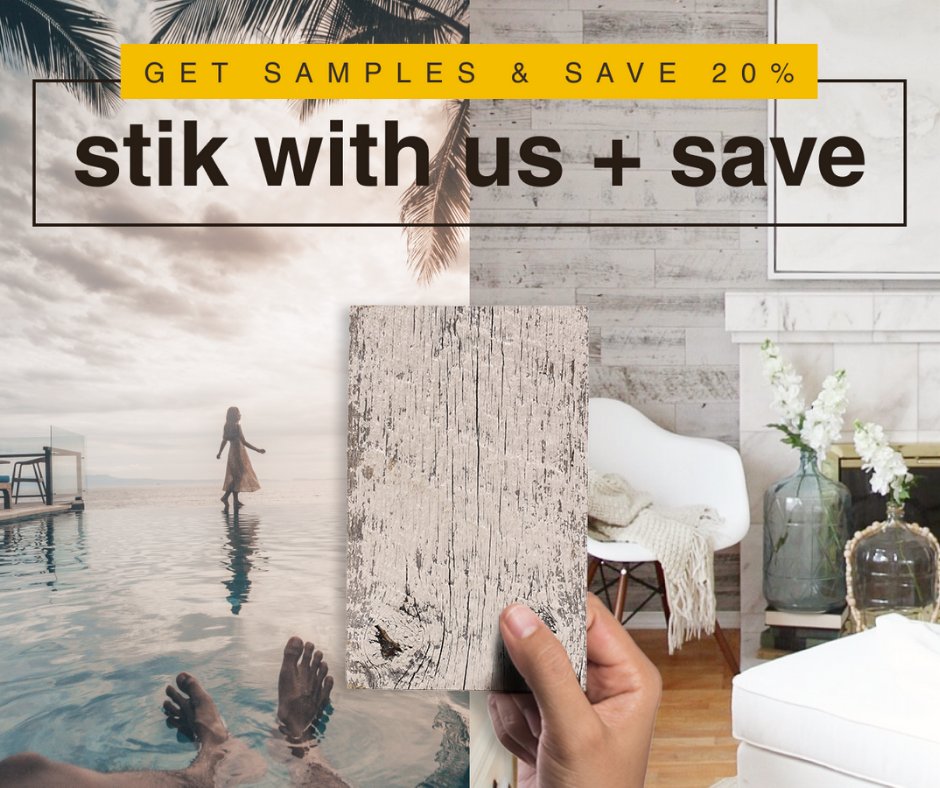 stikwooddesign's tweet photo. Our Summer Kickoff Sale is HAPPENING NOW!
Today through June 1st, when you order a 5-pack of samples (for just $5!) you will receive a locked-in discount of 20% off your Stikwood order to use by June 30th! Click here to build your 5-pack: https://t.co/BTUSUaSb8Q https://t.co/ggR04gAgrj