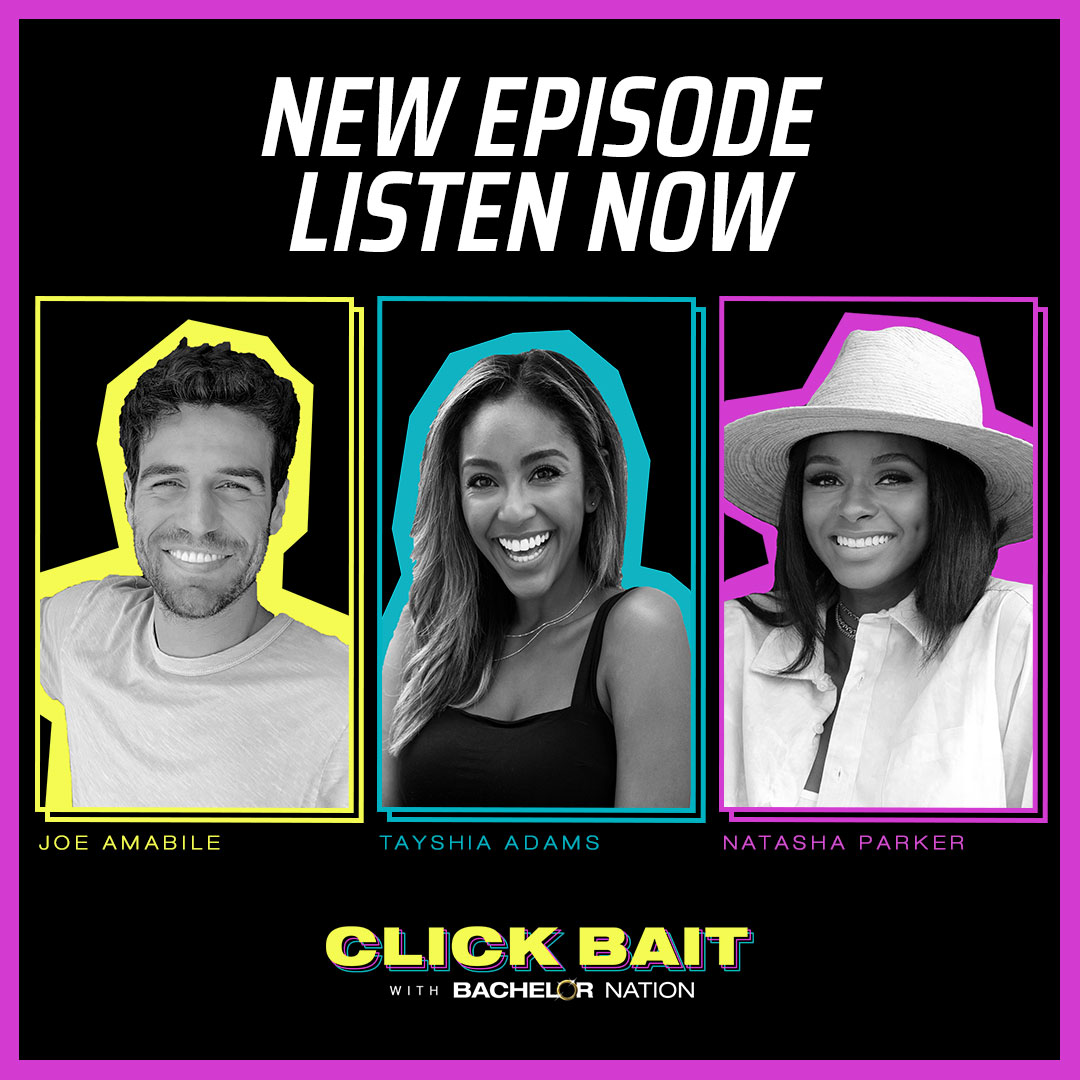 ClickBaitBN's tweet image. NEW EPISODE! @tayshia shares behind-the-scenes details from her time at the MTV Movie &amp;amp; TV Awards and dishes on what to expect on @katiethurston's season of #TheBachelorette. Listen now!