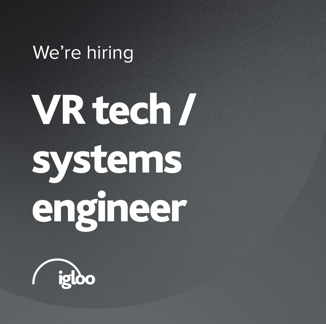 Igloo Vision on Twitter "We’re hiring down under for a VR Tech